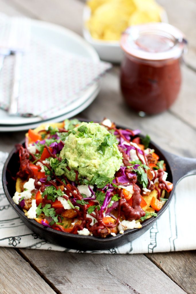 BBQ Chicken Plantain Nachos