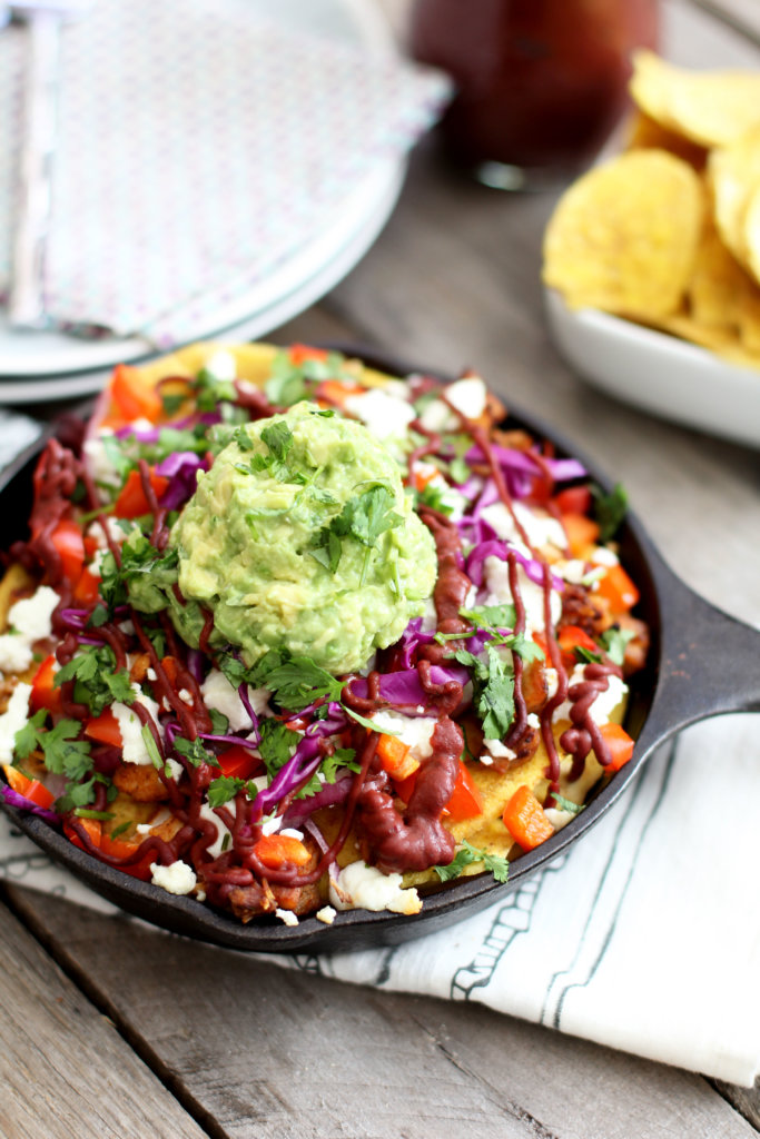 BBQ Chicken Plantain Nachos