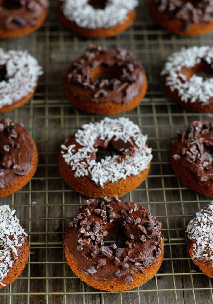 Chocolate Frosted Cake Donuts