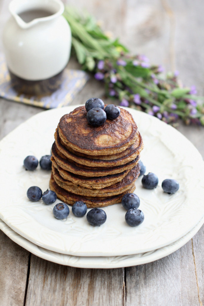 Gluten Free Earl Grey Blueberry Pancakes