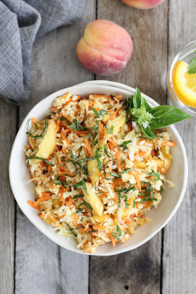 Cabbage, Fennel, and Peach Slaw: Jessi's Kitchen