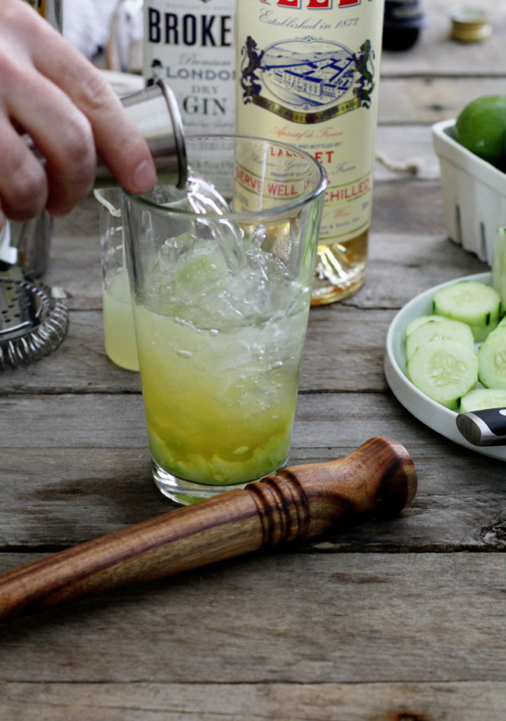 Cucumber and Gin Summer Cocktail 