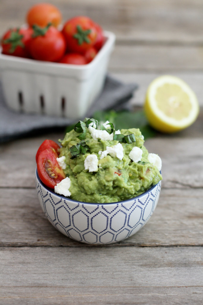 Roasted Garlic and Basil Guacamole 