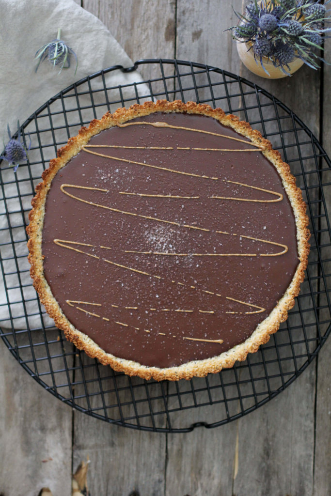 Chocolate Almond Macaroon Tart - Jessi's Kitchen