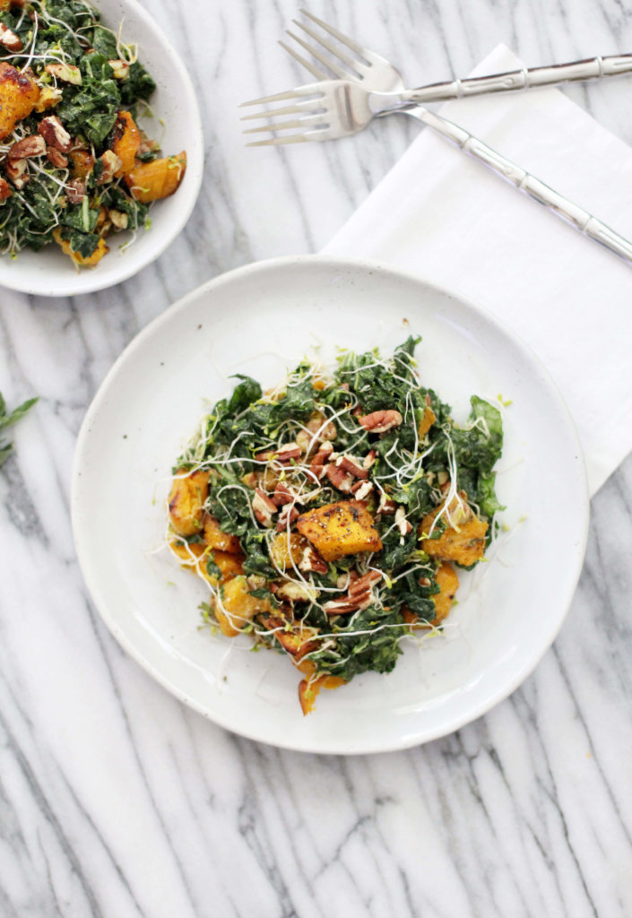 Massaged Kale and Pumpkin Salad: Jessi's Kitchen 