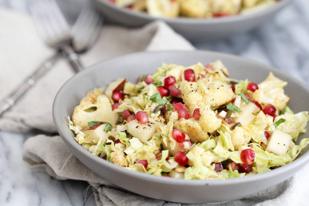 Cabbage, Pear and Roasted Cauliflower Salad: Jessi's Kitchen 