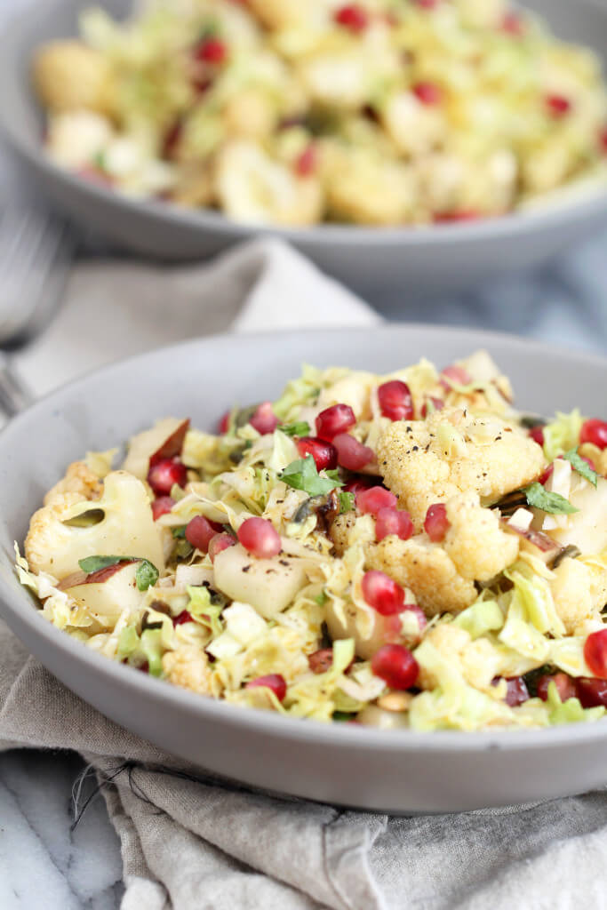 Cabbage, Pear and Roasted Cauliflower Salad: Jessi's Kitchen