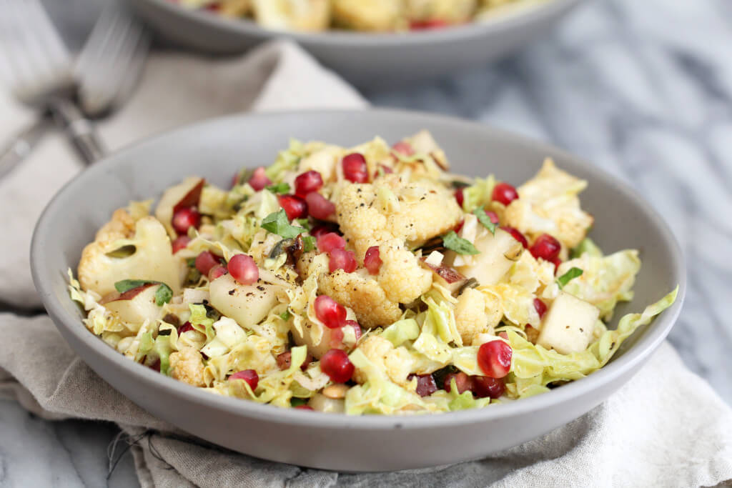 Cabbage, Pear and Roasted Cauliflower Salad: Jessi's Kitchen 