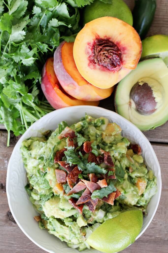 Grilled Peach and Bacon Guacamole: Jessi's Kitchen