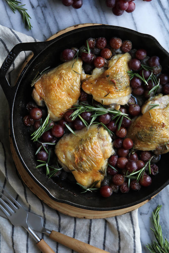 Rosemary and Garlic Chicken with Roasted Red Grapes: Jessi's Kitchen