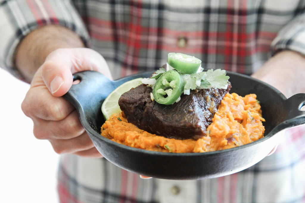 Beef Short Ribs with Chipotle Smashed Sweet Potatoes: Jessi's Kitchen