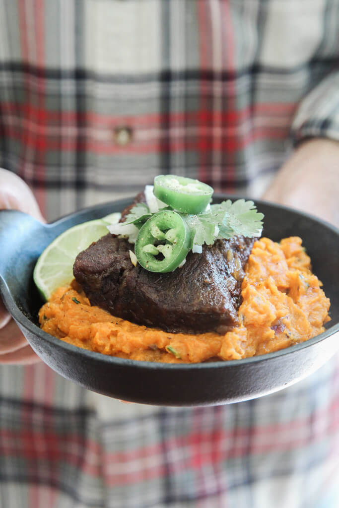 Beef Short Ribs with Chipotle Smashed Sweet Potatoes: Jessi's Kitchen