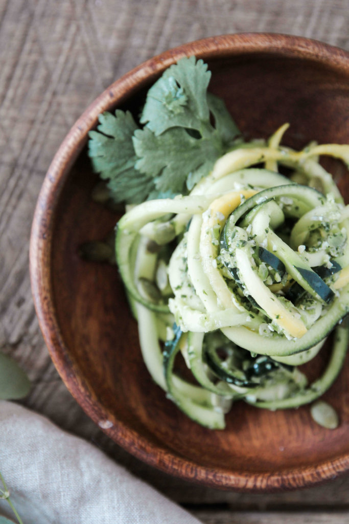 Spiralized Squash Salad with Pepper Pesto: Jessi's Kitchen