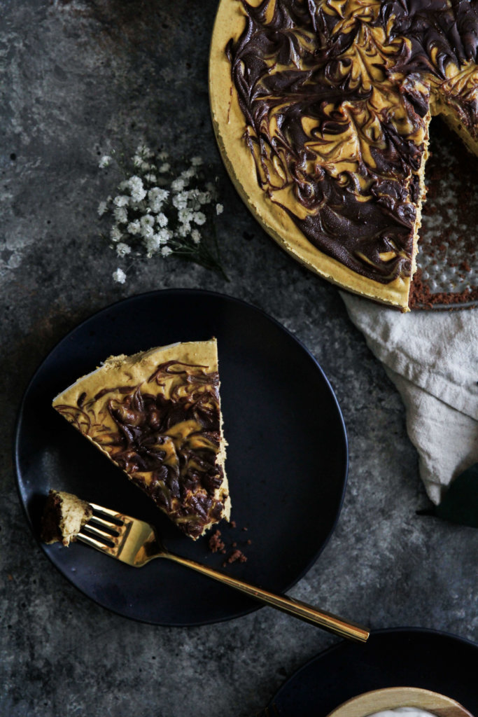 Vegan Pumpkin Chocolate Cheesecake: Jessi's Kitchen