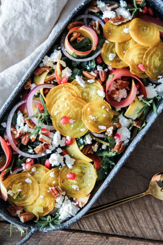 Kale and Roasted Golden Beet Salad: Jessi's Kitchen