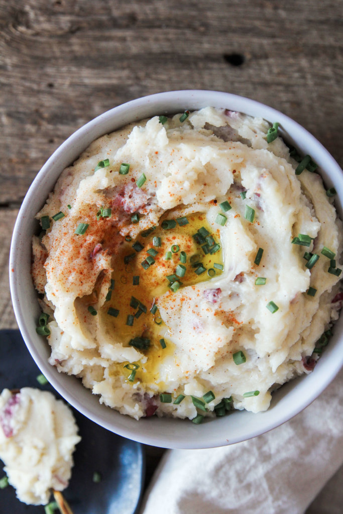 Roasted Garlic and Goat Cheese Mashed Potatoes