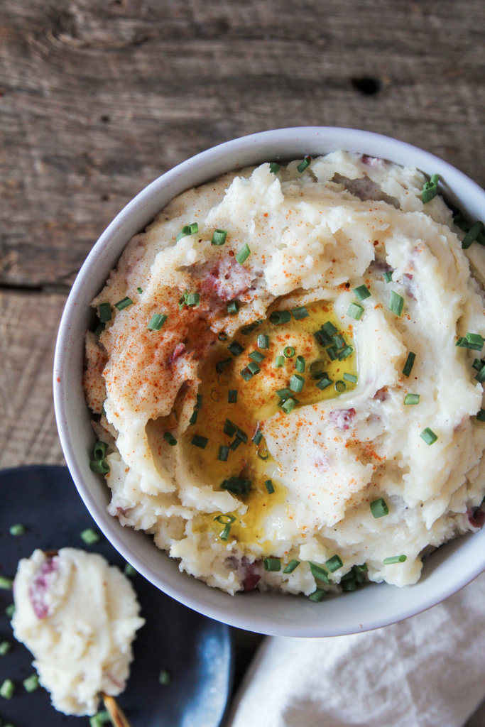 Roasted Garlic and Goat Cheese Mashed Potatoes