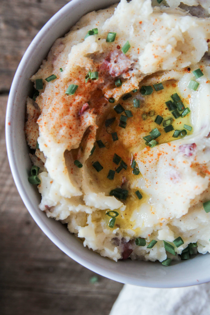 Roasted Garlic and Goat Cheese Mashed Potatoes