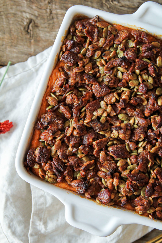 Chipotle Sweet Potato Casserole with Maple Bacon Crumble: Jessi's Kitchen