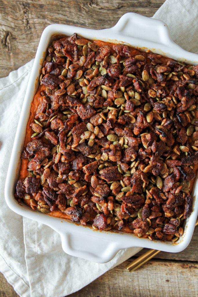 Chipotle Sweet Potato Casserole with Maple Bacon Crumble: Jessi's Kitchen