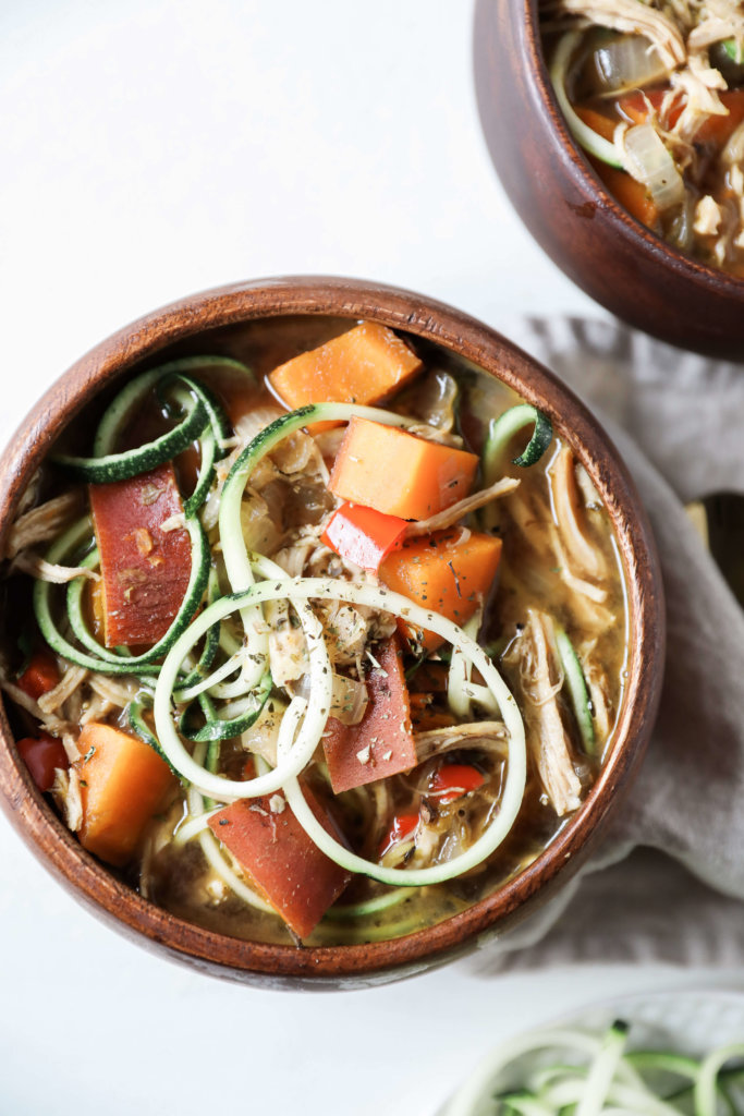 Balsamic Chicken Zoodle Soup: Jessi's Kitchen