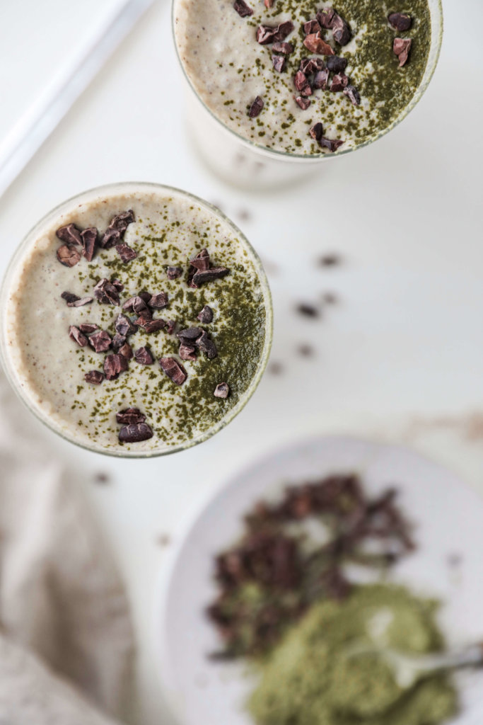 Matcha and Cacao Nib Smoothie: Jessi's Kitchen