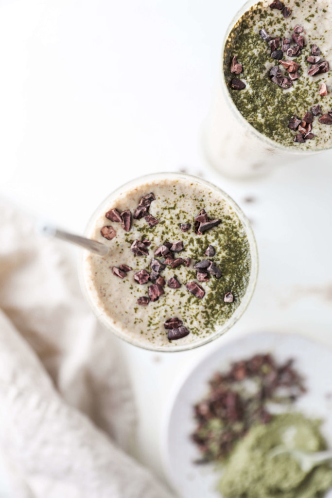 Matcha and Cacao Nib Smoothie: Jessi's Kitchen