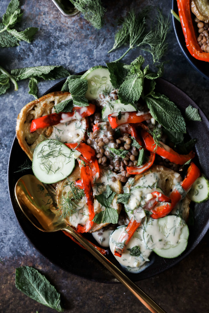 Meditteranean Lentil and Roasted Eggplant Salad: Jessi’s Kitchen 