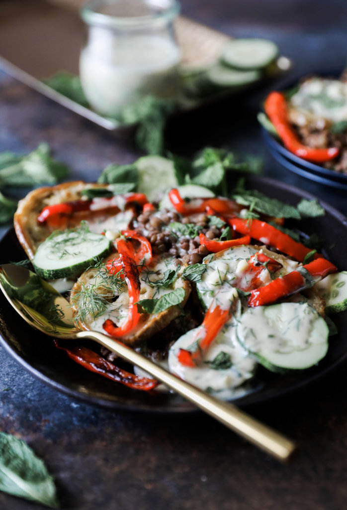 Meditteranean Lentil and Roasted Eggplant Salad: Jessi’s Kitchen 