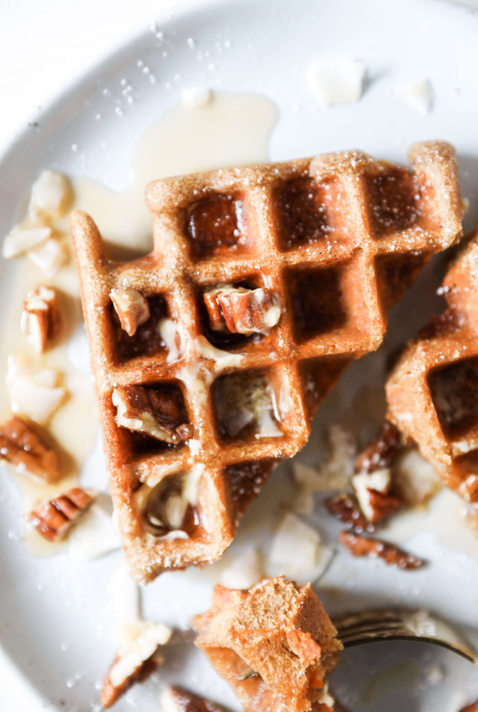 Gluten-free Carrot Cake Waffles